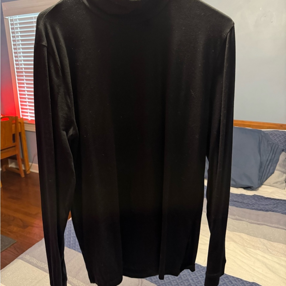 Men's Topman Black Turtleneck Shirt